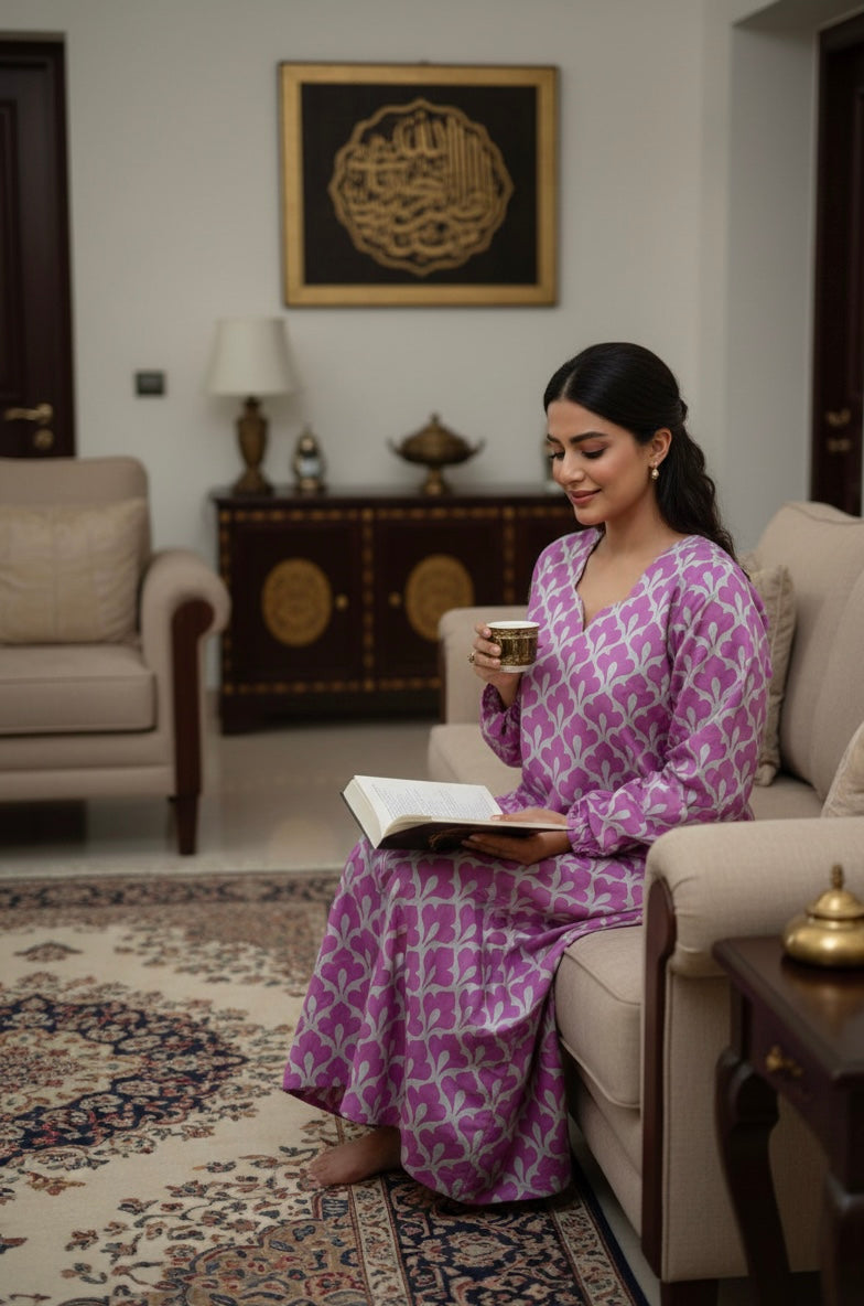 Royal Orchid Bloom Jalabiya