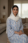 Blue Blossom Cotton Homewear Jalabiya
