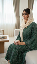 Forest Bloom  Cotton Homewear Jalabiya