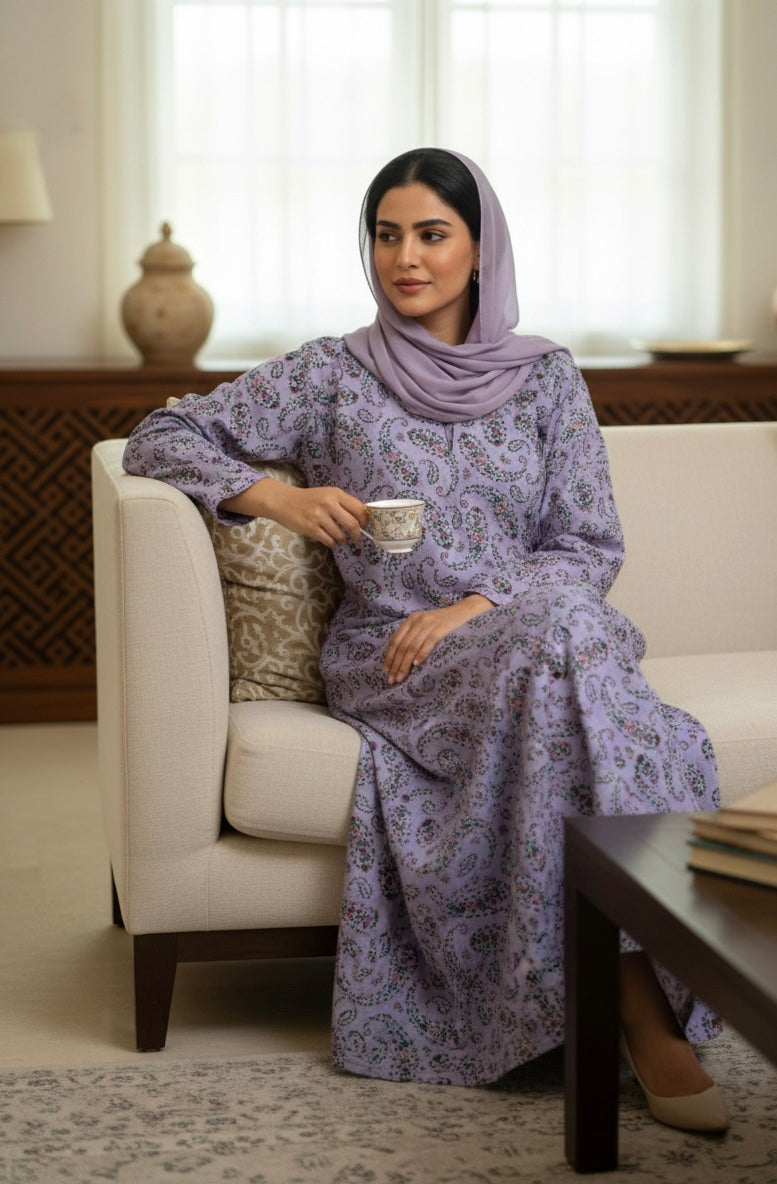 Lavender Mist Paisley Jalabiya
